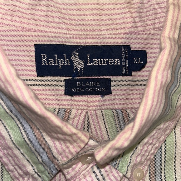 Ralph Lauren Blue Label Striped Shirt - Pink and Green - Picture 4 of 4
